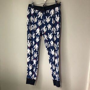 Hanna Andersson womens M organic cotton yeti big foot drawstring pajama pants